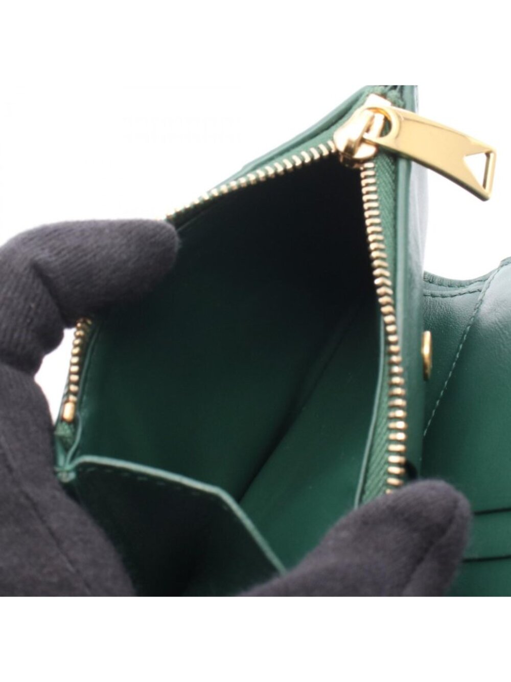Bottega Veneta Bifold Wallet Small Cassette Maxi Intrecciato Dark Green Leather - Picture 6 of 8